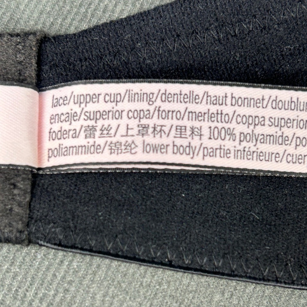 Victorias Secret Dream Angels Black Lace Strapless Bra 32D‎ Underwire - Picture 5 of 5